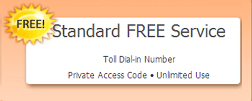 An ad that says standard free service